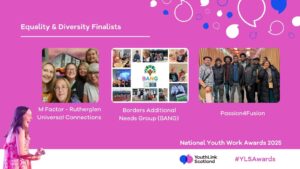 Finalists in the Equality & Diversity category for the National Youth Work Awards