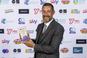 Craig Burns wins a national youth work award for recognising skills and achievements