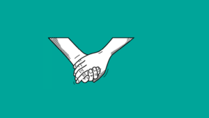 Graphic of holding hands